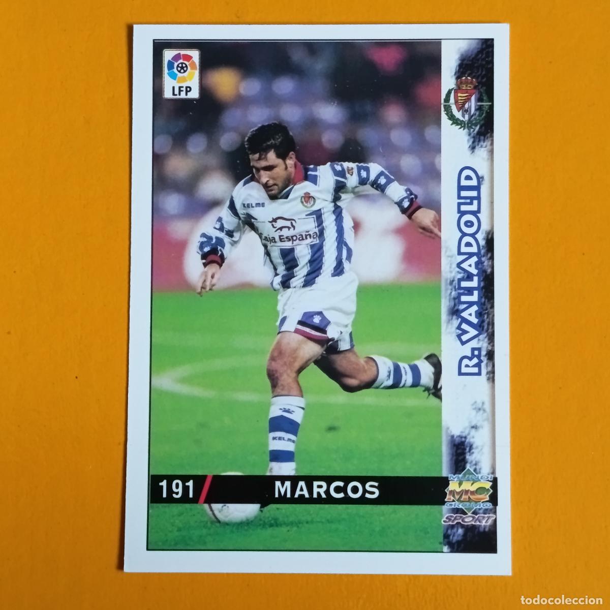 Cromos de F&uacute;tbol: 191 MARCOS. REAL VALLADOLID. LAS FICHAS DE LA LIGA 98-99. MUNDICROMO