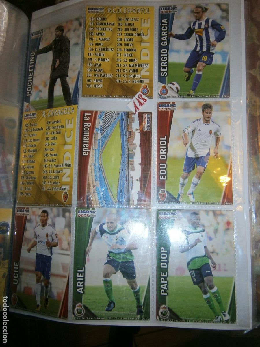 Fu&szlig;ball-Sticker: LOTE DE CROMOS DE FUTBOL LIGA 2012