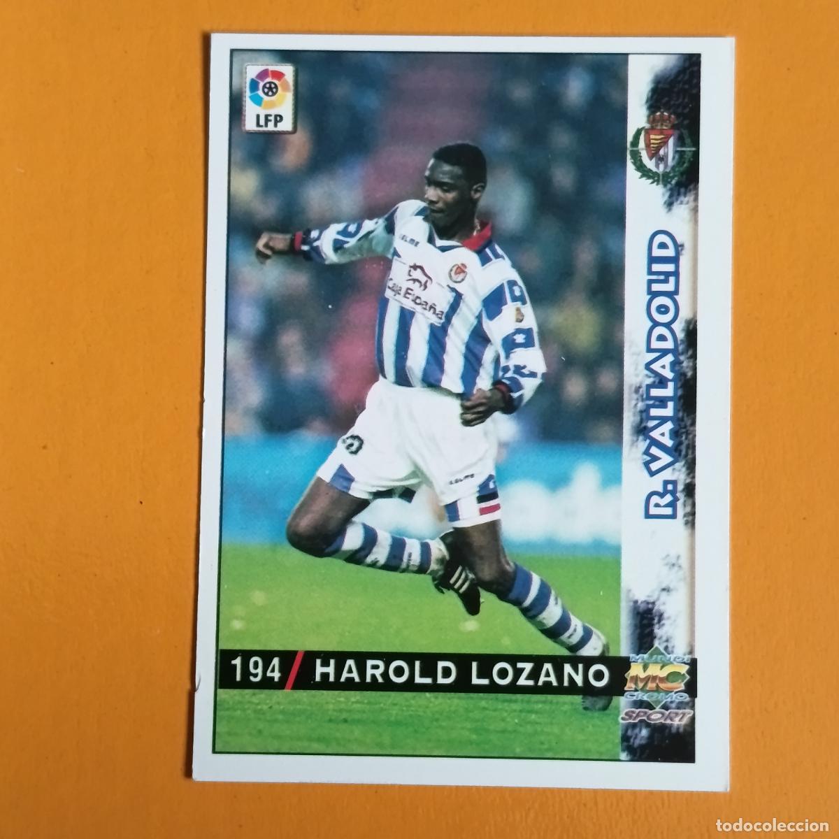 Fu&szlig;ball-Sticker: 194 HAROLD LOZANO. REAL VALLADOLID. LAS FICHAS DE LA LIGA 98-99. MUNDICROMO