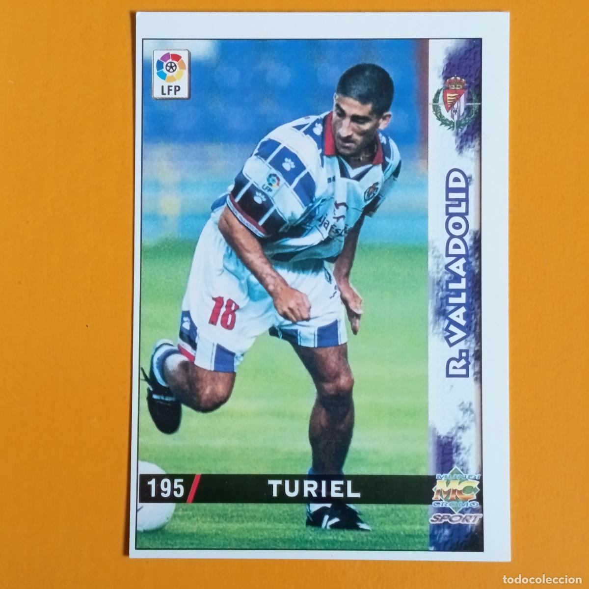 Cromos de F&uacute;tbol: 195 TURIEL. REAL VALLADOLID. LAS FICHAS DE LA LIGA 98-99. MUNDICROMO