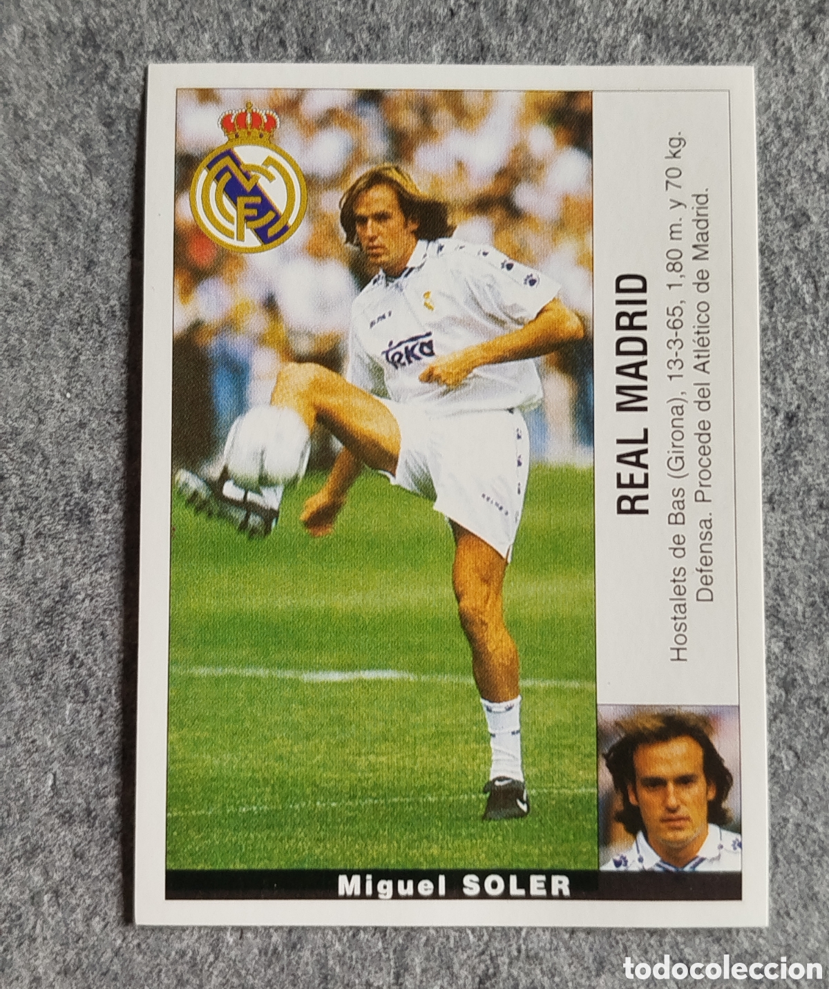 Cromos de F&uacute;tbol: CROMO SOLER REAL MADRID 18 ULTIMO FICHAJE FICHAJES PANINI LIGA 1995 1996 96 NUNCA PEGADO SIN PEGAR