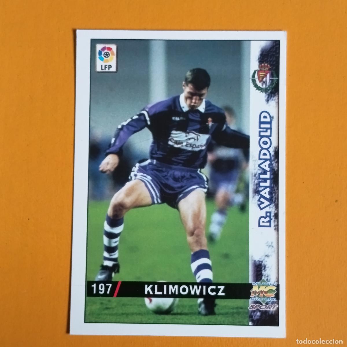 Cromos de F&uacute;tbol: 197 KLIMOWICZ. REAL VALLADOLID. LAS FICHAS DE LA LIGA 98-99. MUNDICROMO