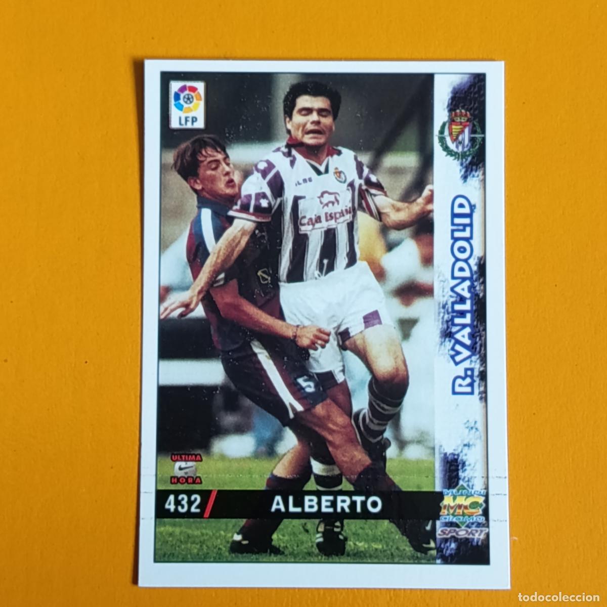 Cromos de F&uacute;tbol: 432 ALBERTO. &Uacute;LTIMA HORA. REAL VALLADOLID. LAS FICHAS DE LA LIGA 98-99. MUNDICROMO