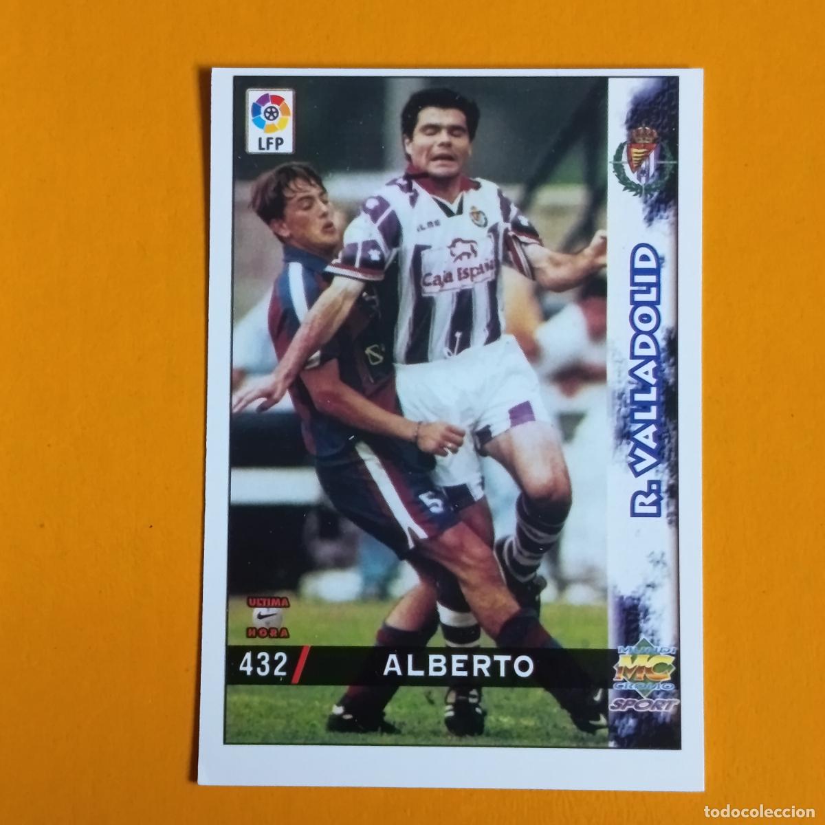 Cromos de F&uacute;tbol: 432 ALBERTO. &Uacute;LTIMA HORA. REAL VALLADOLID. LAS FICHAS DE LA LIGA 98-99. MUNDICROMO