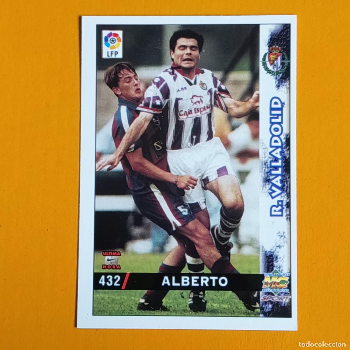 Cartes &agrave; collectionner de Football: 432 ALBERTO. &Uacute;LTIMA HORA. REAL VALLADOLID. LAS FICHAS DE LA LIGA 98-99. MUNDICROMO