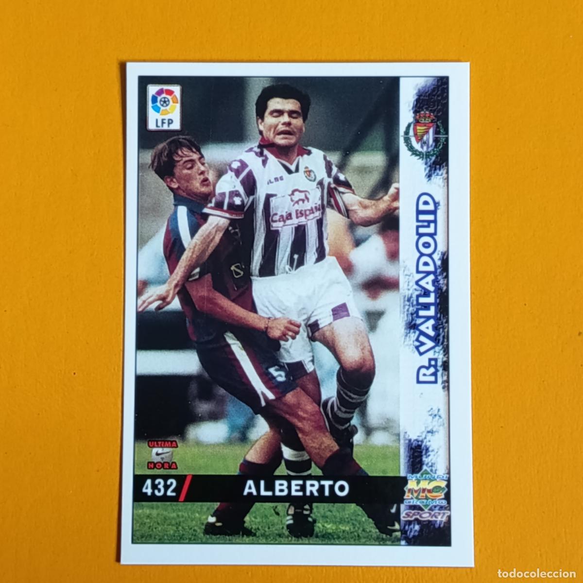 Cartes &agrave; collectionner de Football: 432 ALBERTO. &Uacute;LTIMA HORA. REAL VALLADOLID. LAS FICHAS DE LA LIGA 98-99. MUNDICROMO