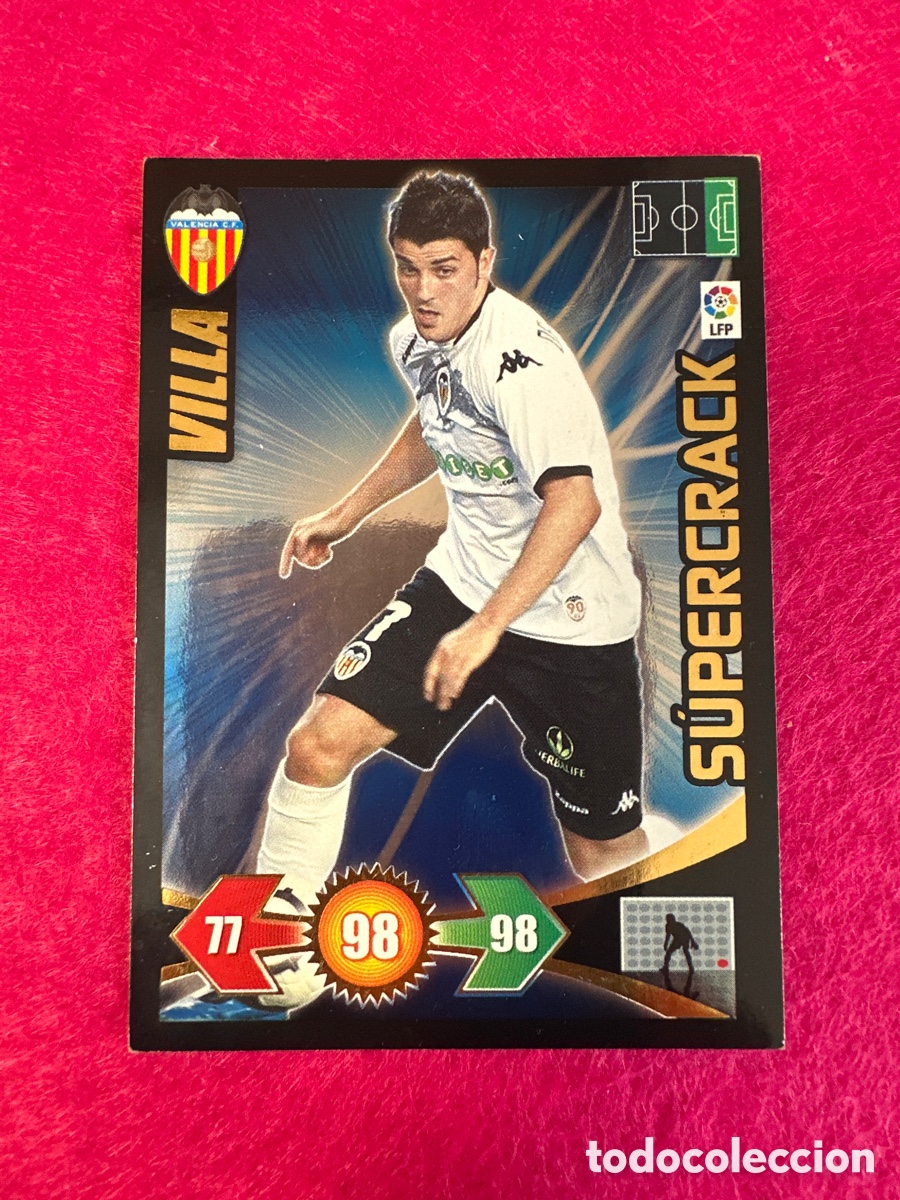 Cartes &agrave; collectionner de Football: VILLA (VALENCIA) SUPERCRACK ADRENALYN LIGA 2009-2010 09 10 PANINI TRADING CARD