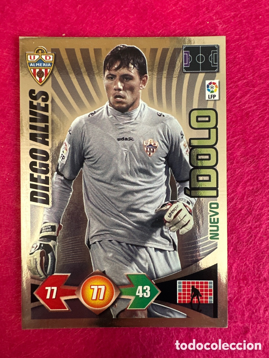 Cromos de F&uacute;tbol: DIEGO ALVES (ALMER&Iacute;A) NUEVO &Iacute;DOLO ADRENALYN LIGA 2009-2010 09 10 PANINI TRADING CARD