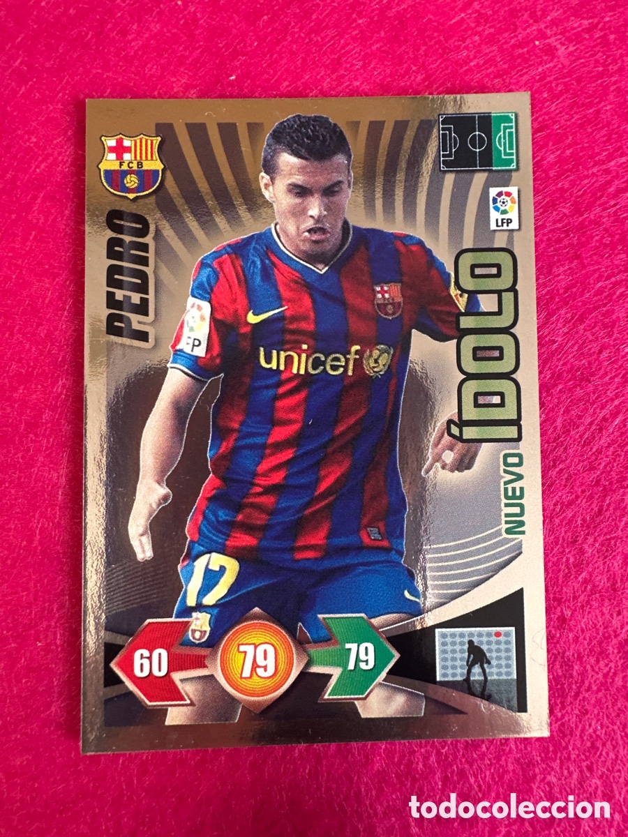 Cromos de F&uacute;tbol: PEDRO (F.C.BARCELONA) NUEVO &Iacute;DOLO ADRENALYN LIGA 2009-2010 09 10 PANINI TRADING CARD