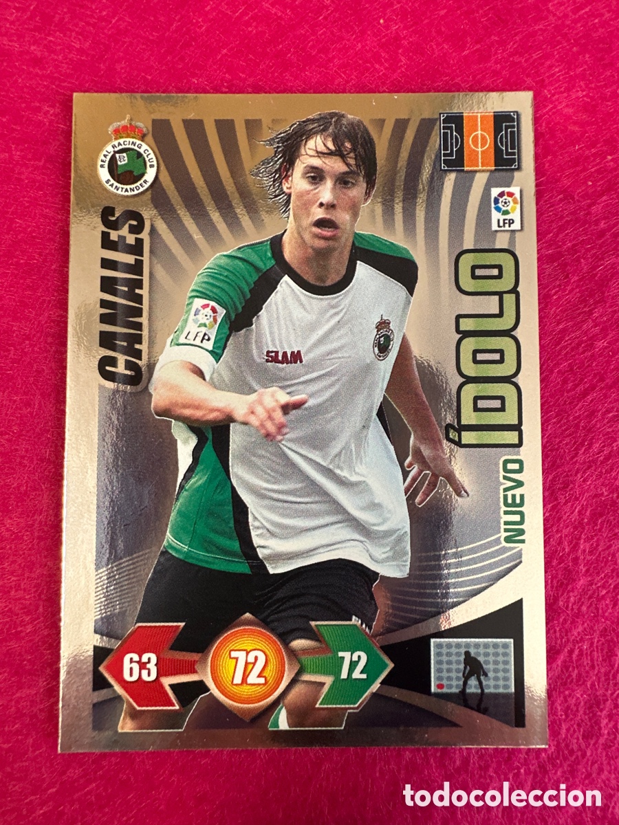 Cromos de F&uacute;tbol: CANALES (RACING SANTANDER) ROOKIE NUEVO &Iacute;DOLO ADRENALYN LIGA 2009-2010 09 10 PANINI TRADING CARD