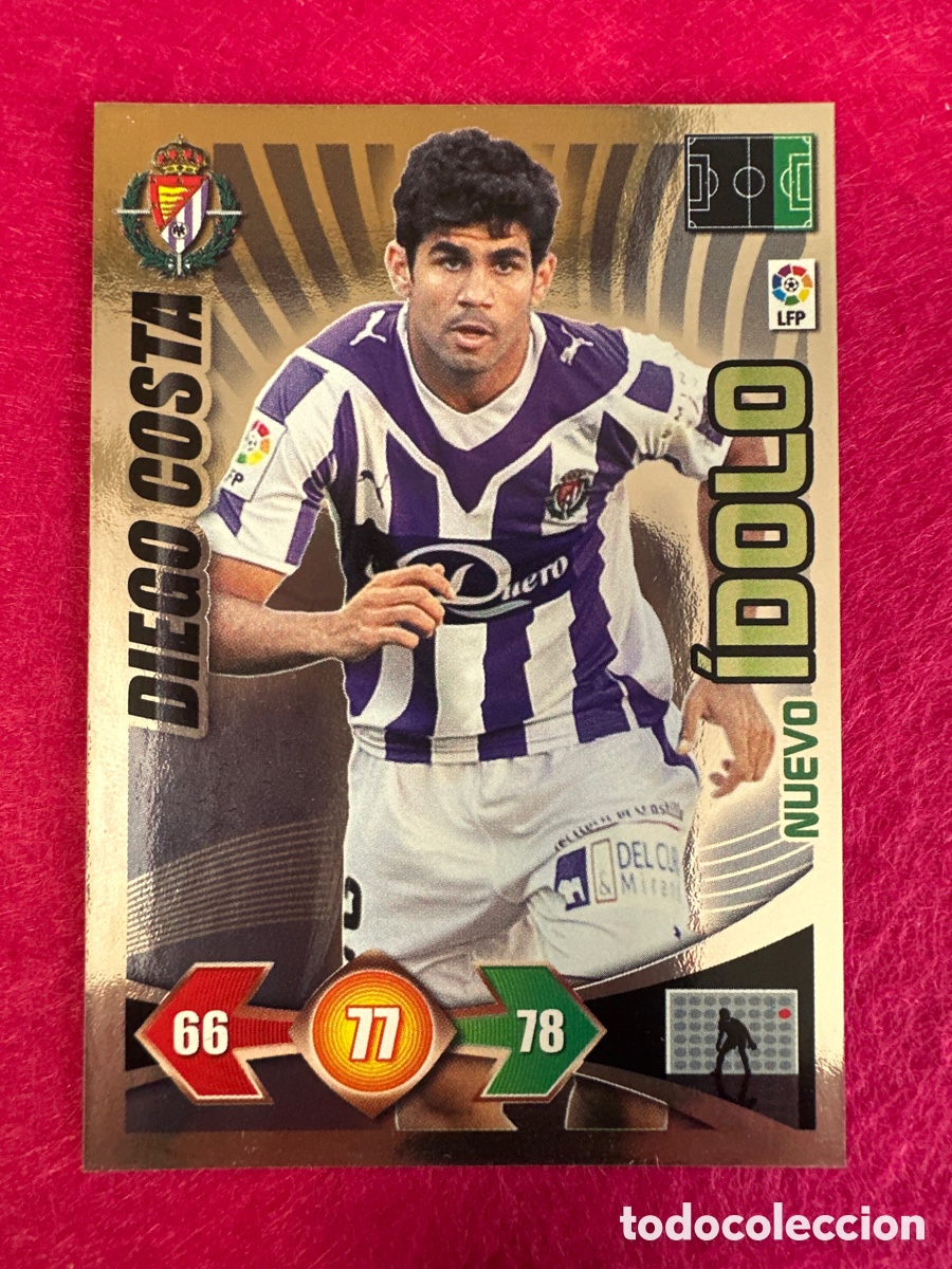 Cromos de F&uacute;tbol: DIEGO COSTA (VALLADOLID) ROOKIE NUEVO &Iacute;DOLO ADRENALYN LIGA 2009-2010 09 10 PANINI TRADING CARD