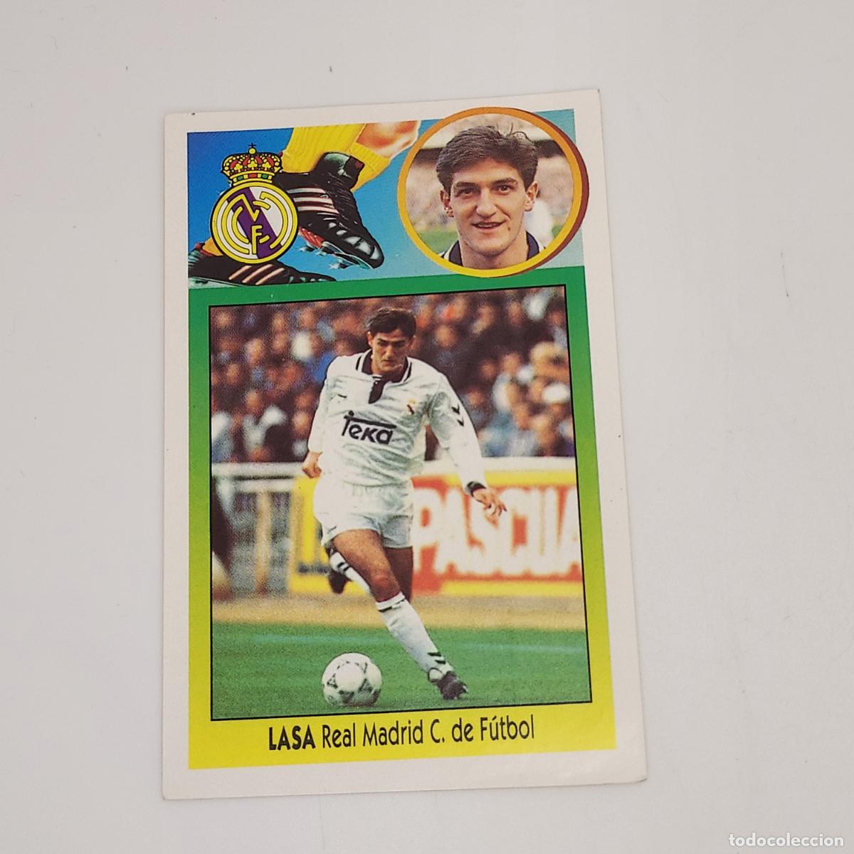 Cromos de F&uacute;tbol: CROMO LASA REAL MADRID 1993 1994 93 94 EDICIONES ESTE ADHESIVO SIN PEGAR