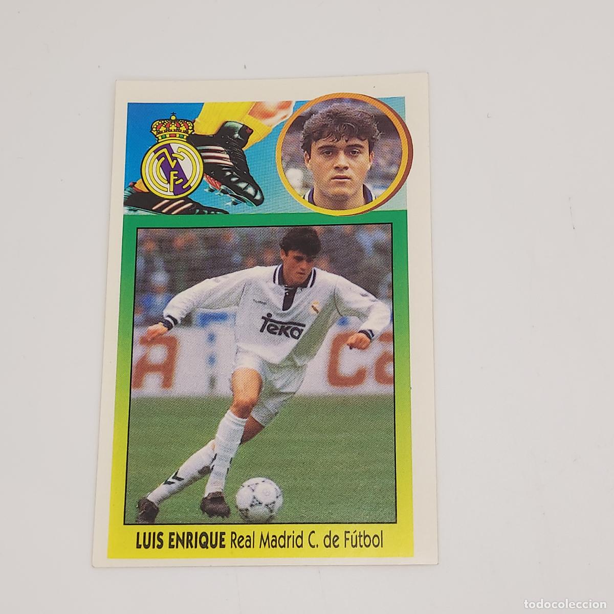 Fu&szlig;ball-Sticker: CROMO LUIS ENRIQUE REAL MADRID 1993 1994 93 94 EDICIONES ESTE ADHESIVO SIN PEGAR