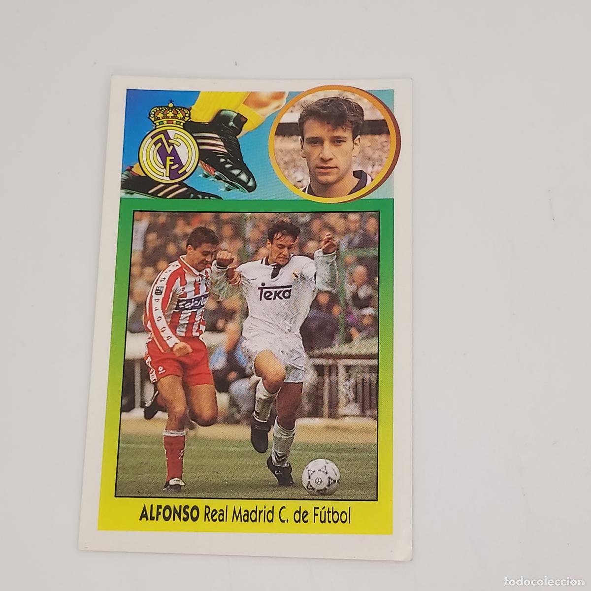 Fu&szlig;ball-Sticker: CROMO ALFONSO REAL MADRID 1993 1994 93 94 EDICIONES ESTE ADHESIVO SIN PEGAR