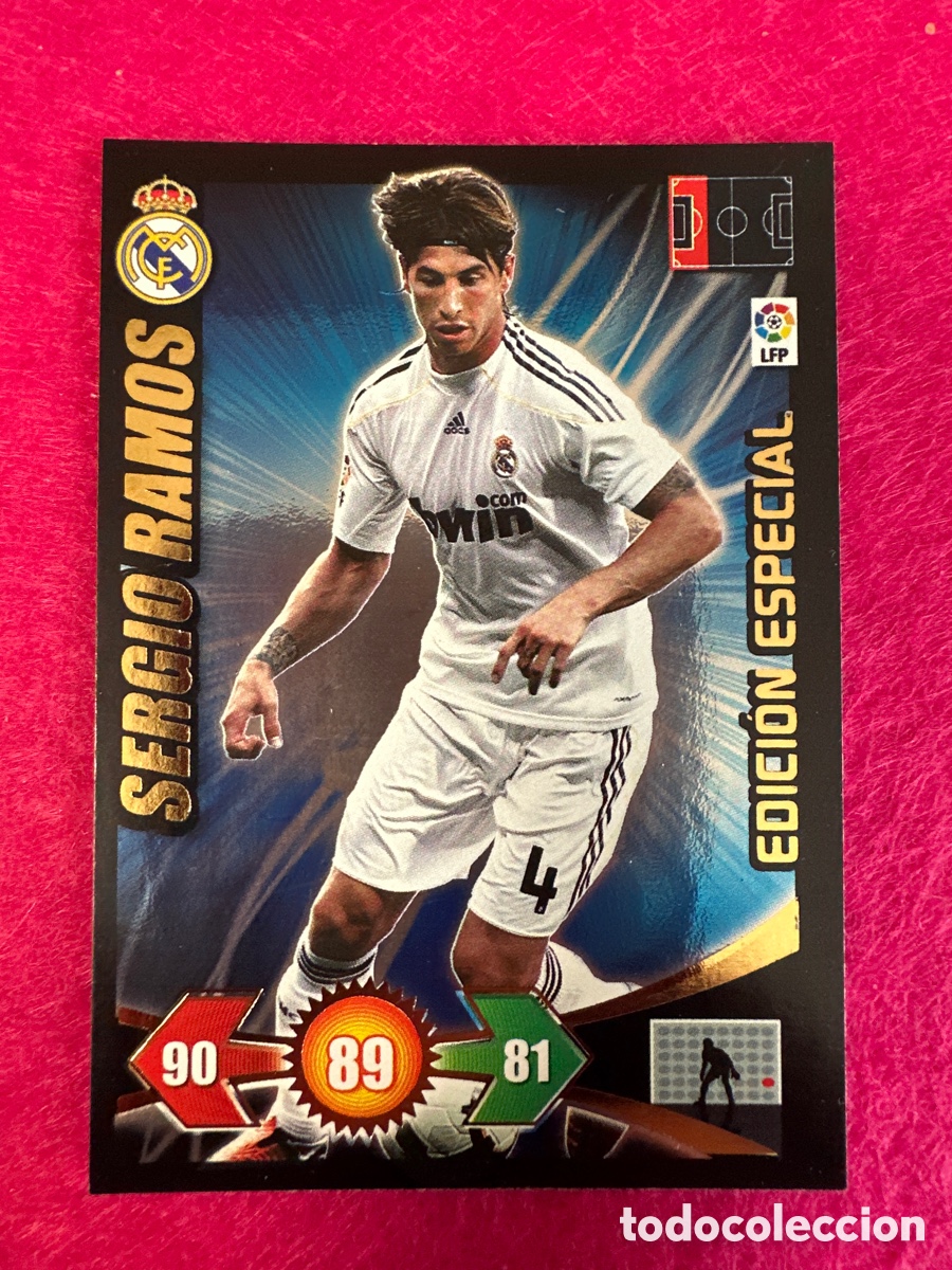 Cromos de F&uacute;tbol: SERGIO RAMOS (R.MADRID) EDICI&Oacute;N ESPECIAL ADRENALYN LIGA 2009-2010 09 10 PANINI TRADING CARD