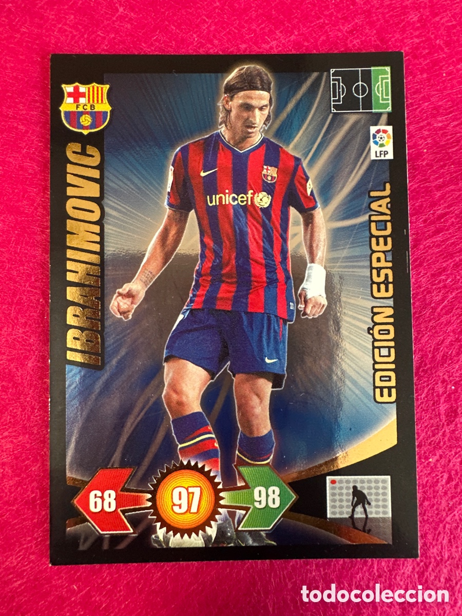 Cromos de F&uacute;tbol: IBRAHIMOVIC (F.C.BARCELONA) EDICI&Oacute;N ESPECIAL LIMITADA ADRENALYN LIGA 2009-2010 09 10 TRADING CARD