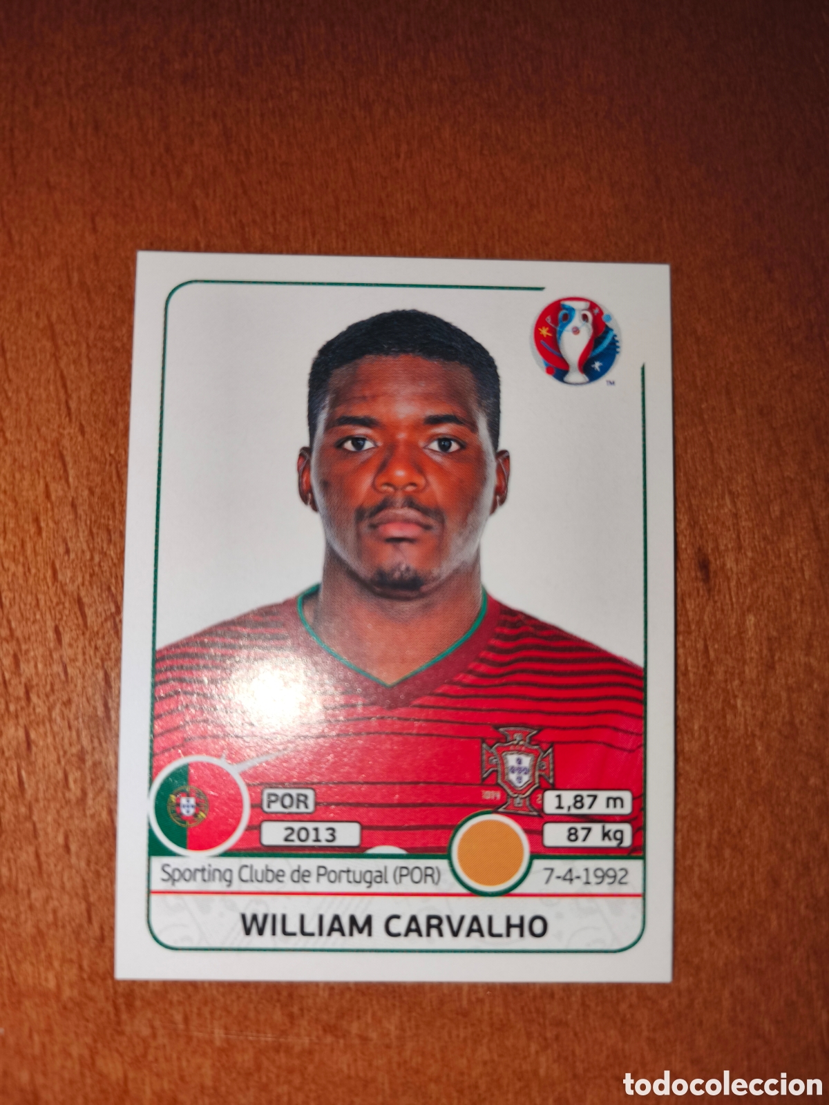 Cromos de F&uacute;tbol: William Carvalho n&deg;587 UEFA Euro 2016 Portugal
