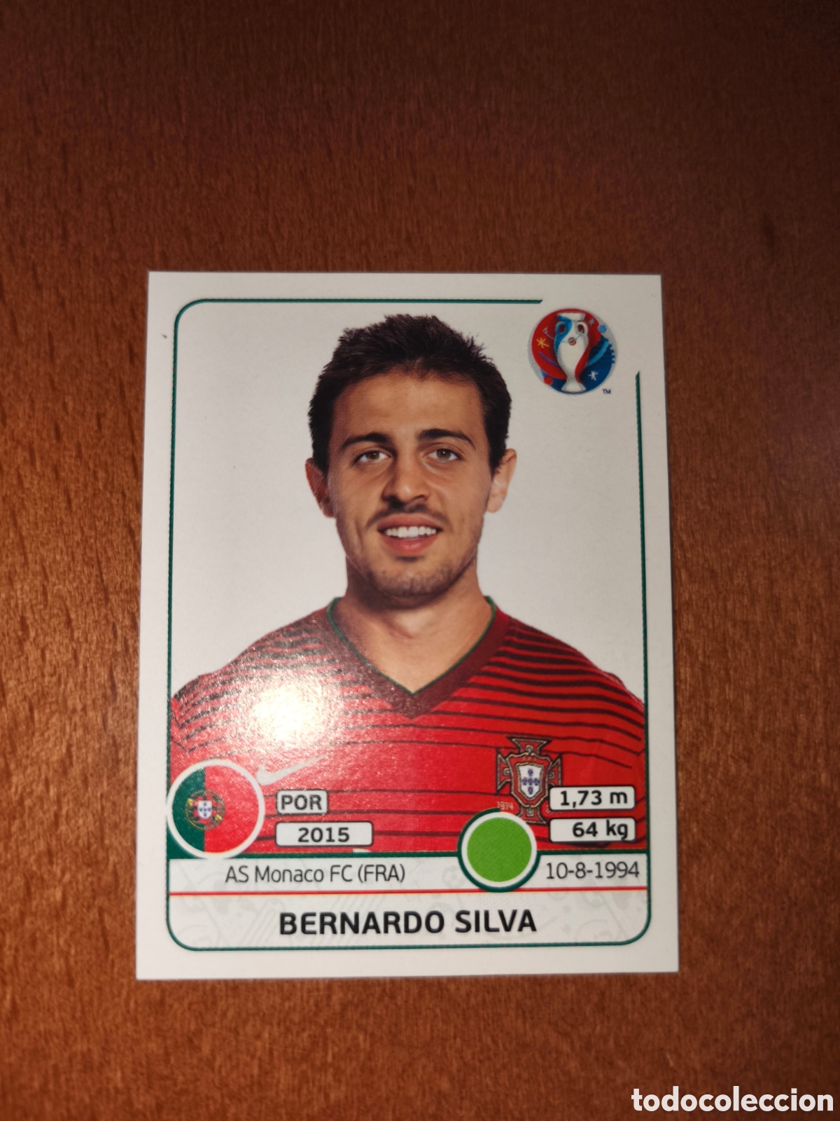 Cromos de F&uacute;tbol: Bernardo Silva n&deg;594 UEFA Euro 2016 Portugal