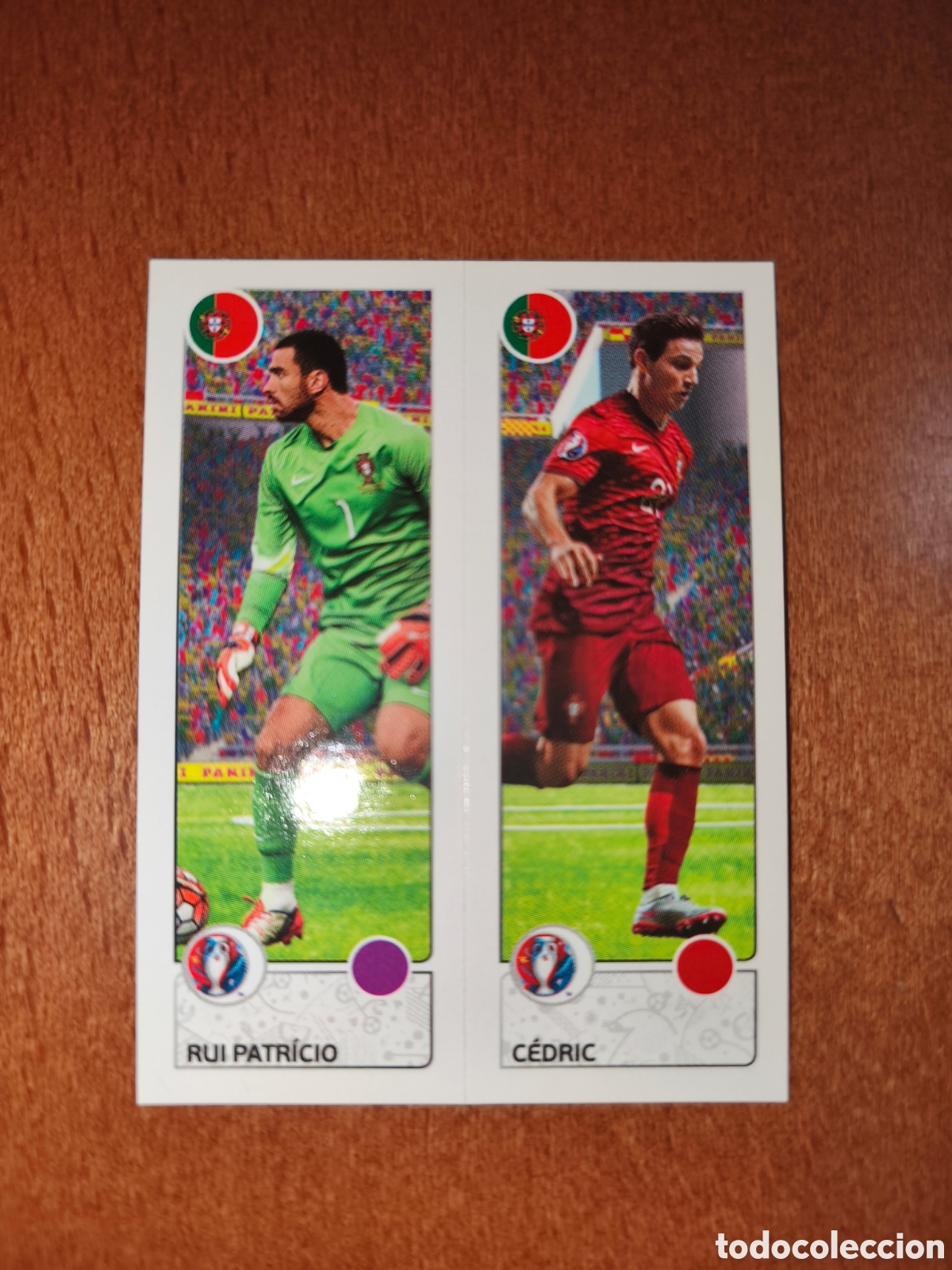 Cromos de F&uacute;tbol: Rui Patricio/Cedric n&deg;598 UEFA Euro 2016 Portugal