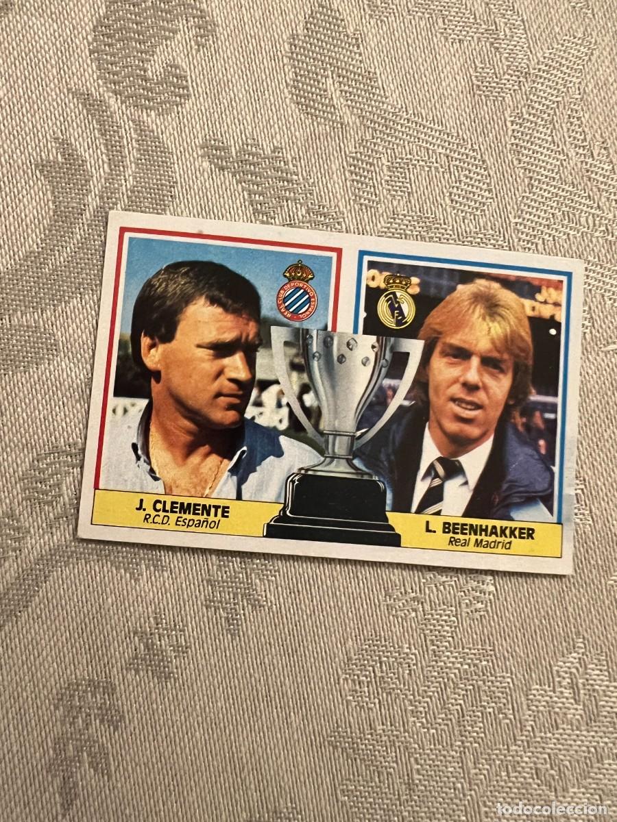 Fu&szlig;ball-Sticker: ENTRENADORES CLEMENTE / BEENHAKKER ENTRENADORES SIN PEGAR EDICIONES ESTE 1986 1987