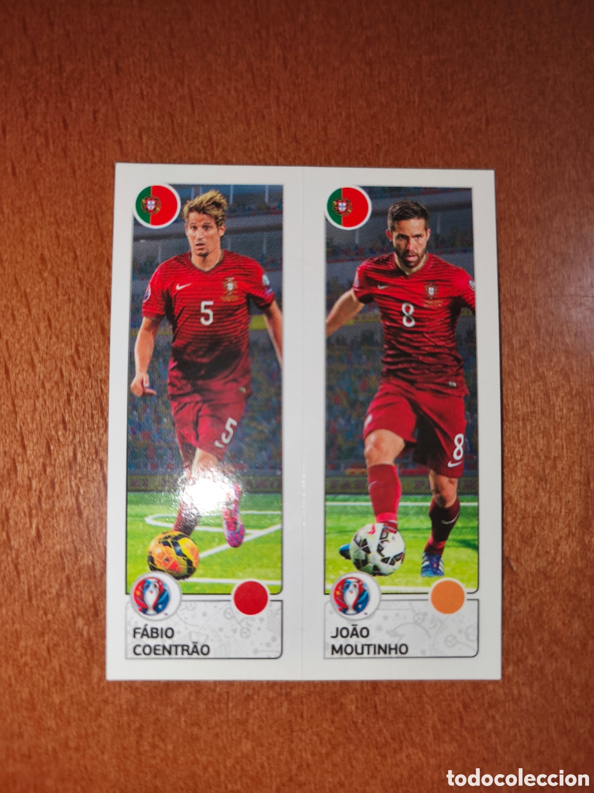 Fu&szlig;ball-Sticker: Fabio Coentrao/Joao Moutinho n&deg;600 UEFA Euro 2016 Portugal