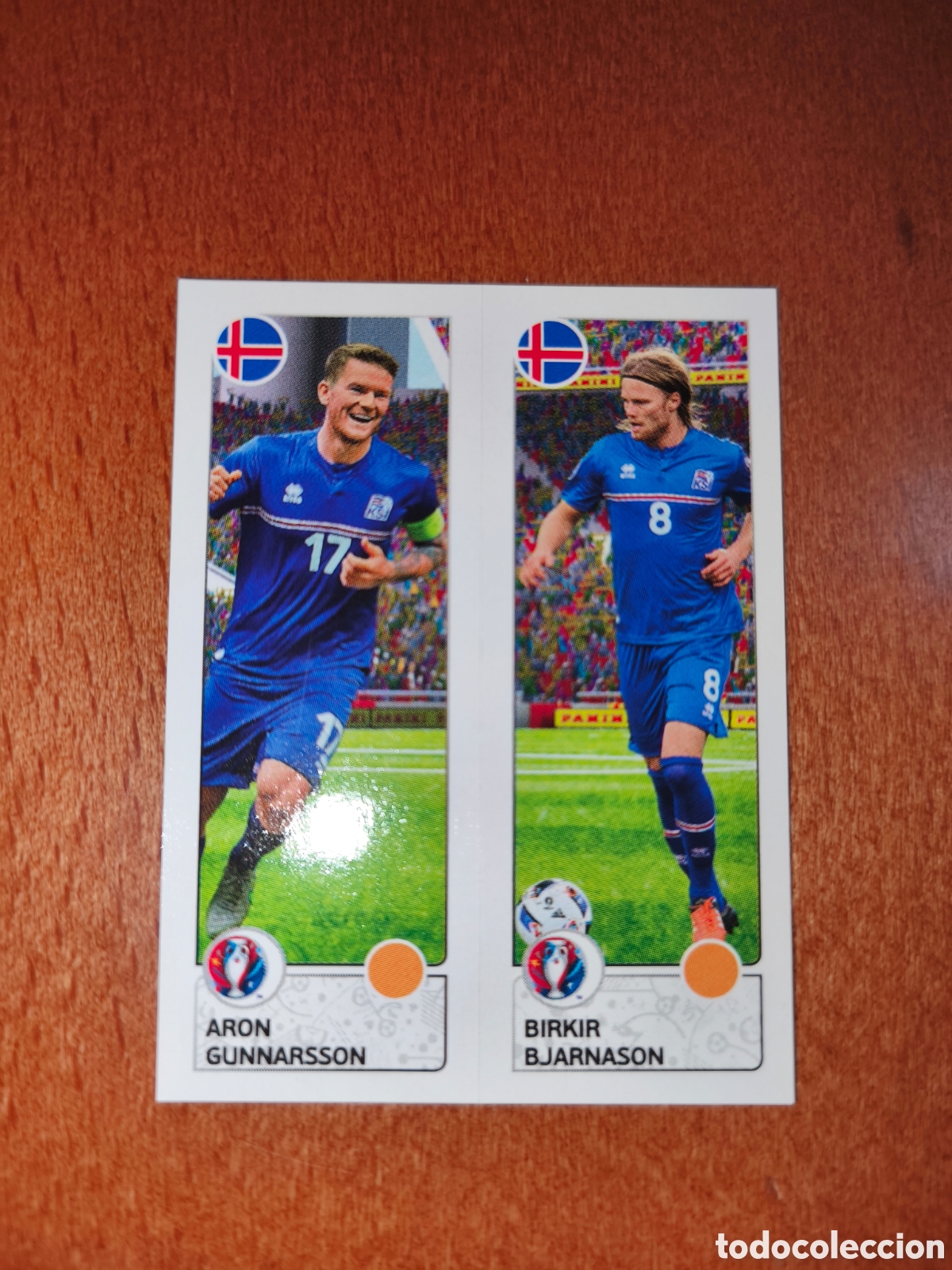 Cromos de F&uacute;tbol: Aron Gunnarsson/Birkir Bjarnason n&deg;607 UEFA Euro 2016 Islandia