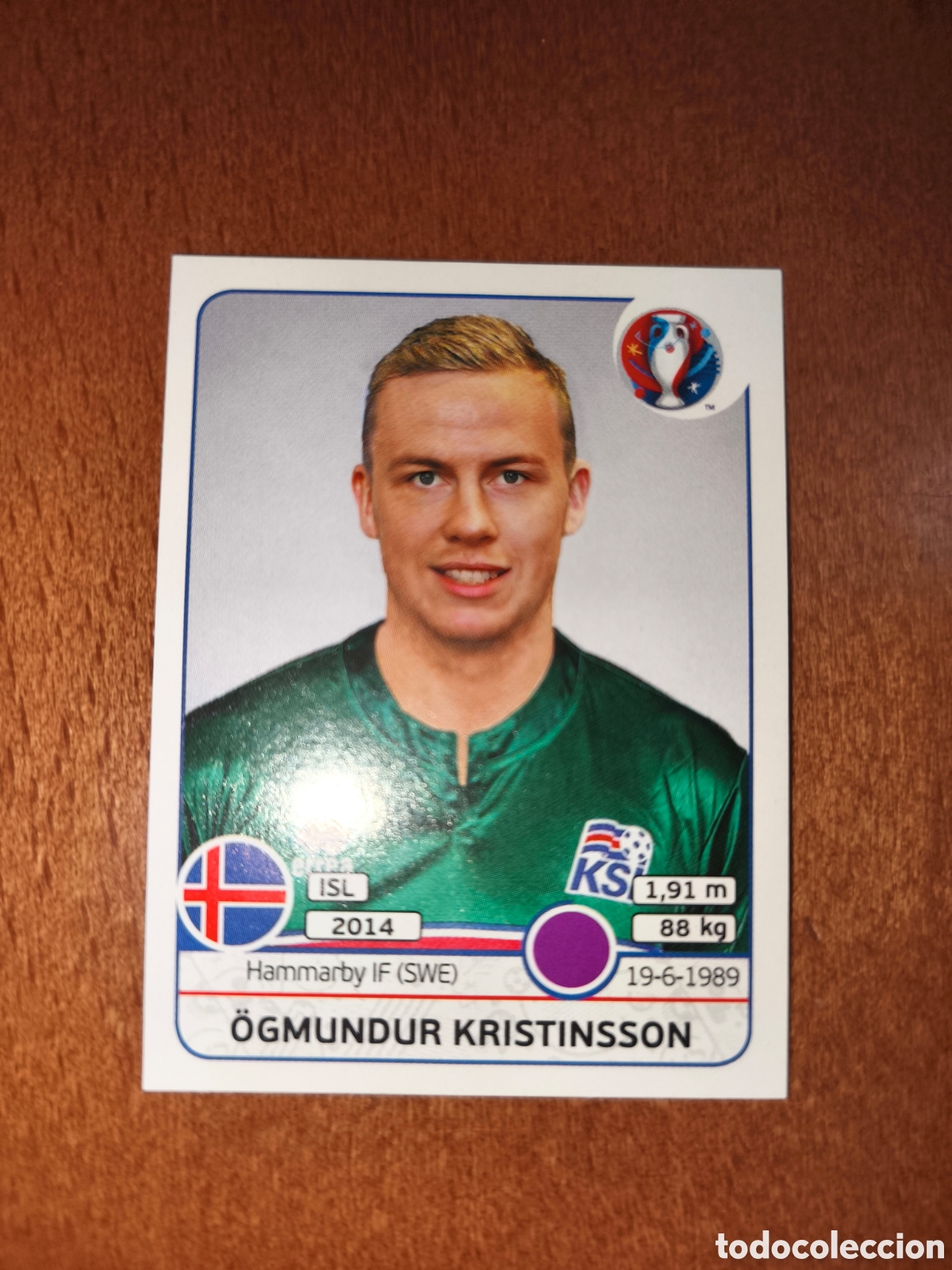 Cromos de F&uacute;tbol: Ogmundur Kristinsson n&deg;610 UEFA Euro 2016 Islandia