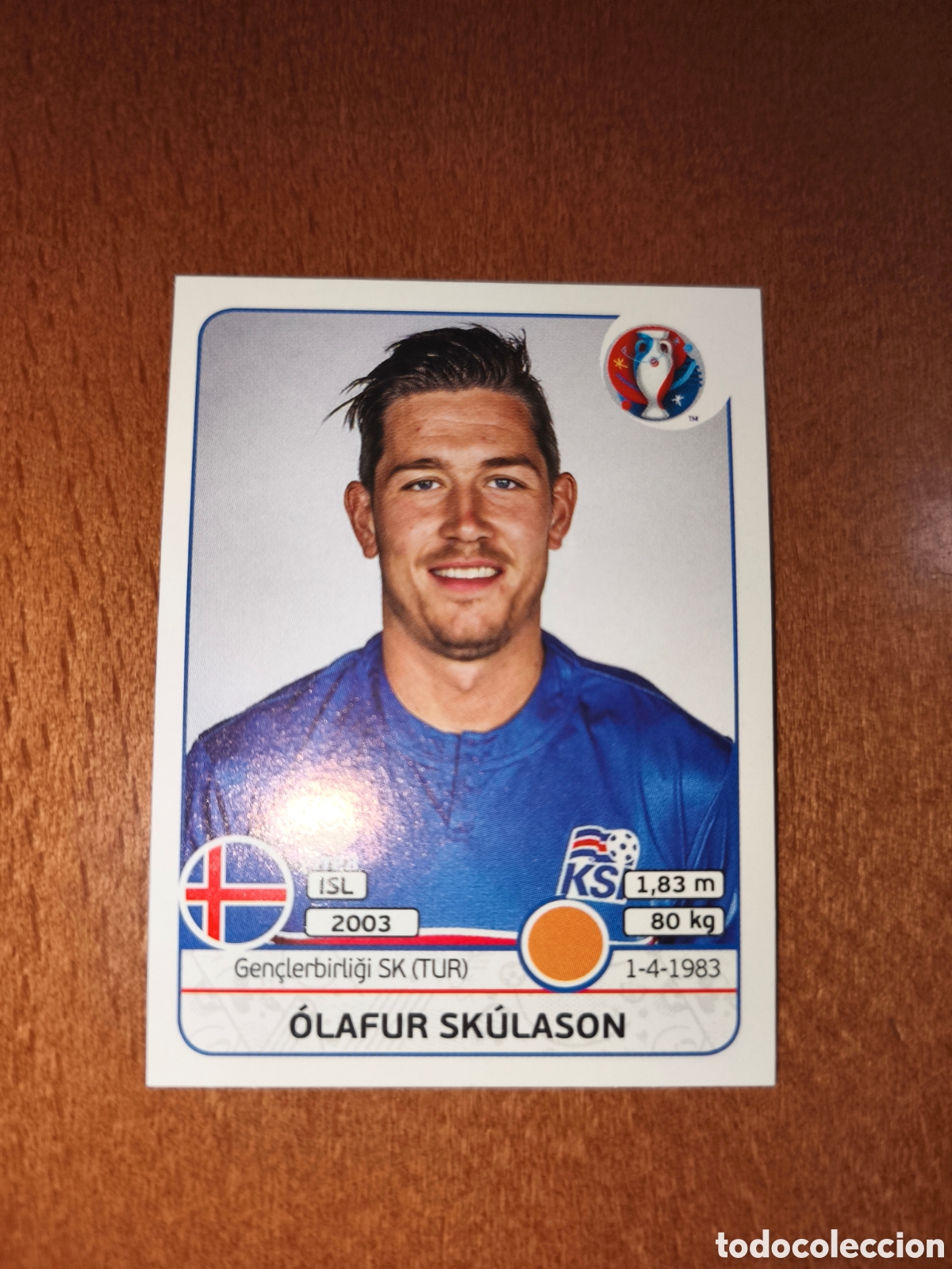 Cromos de F&uacute;tbol: Olafur Skulason n&deg;622 UEFA Euro 2016 Islandia