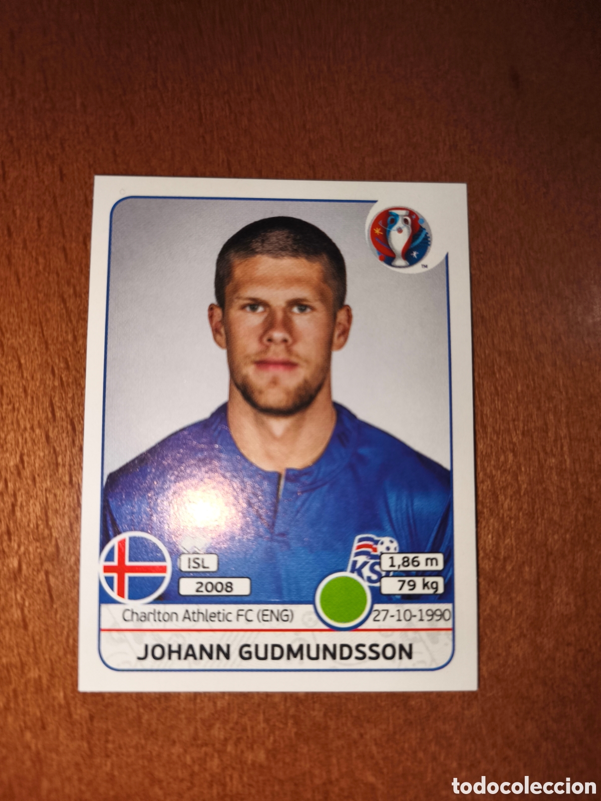 Cromos de F&uacute;tbol: Johann Gudmundsson n&deg;624 UEFA Euro 2016 Islandia