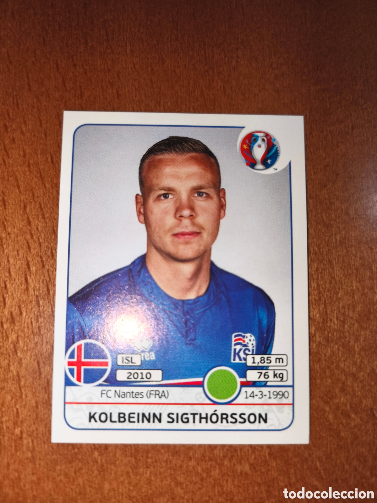 Cromos de F&uacute;tbol: Kolbeinn Sigthorsson n&deg;627 UEFA Euro 2016 Islandia