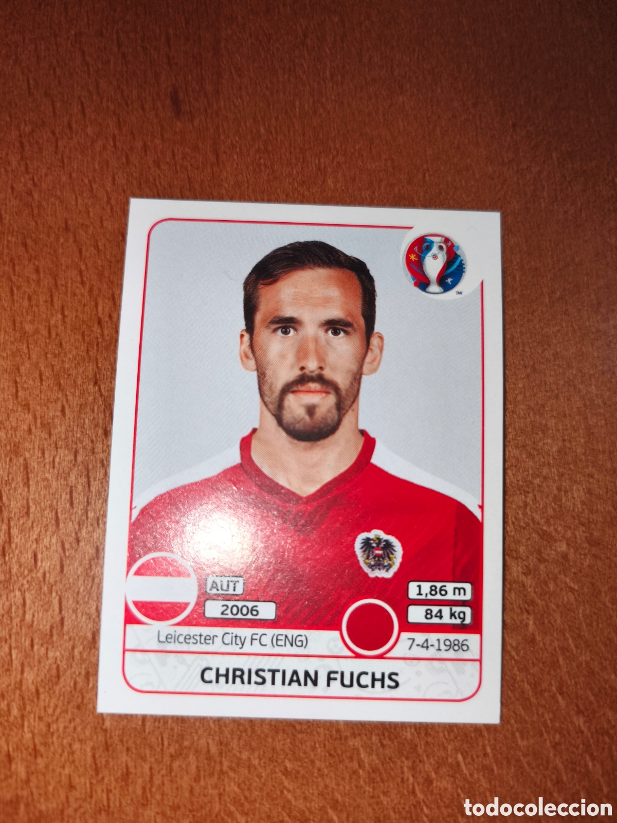 Figurine di Calcio: Christian Fuchs n&deg;631 UEFA Euro 2016 Austria