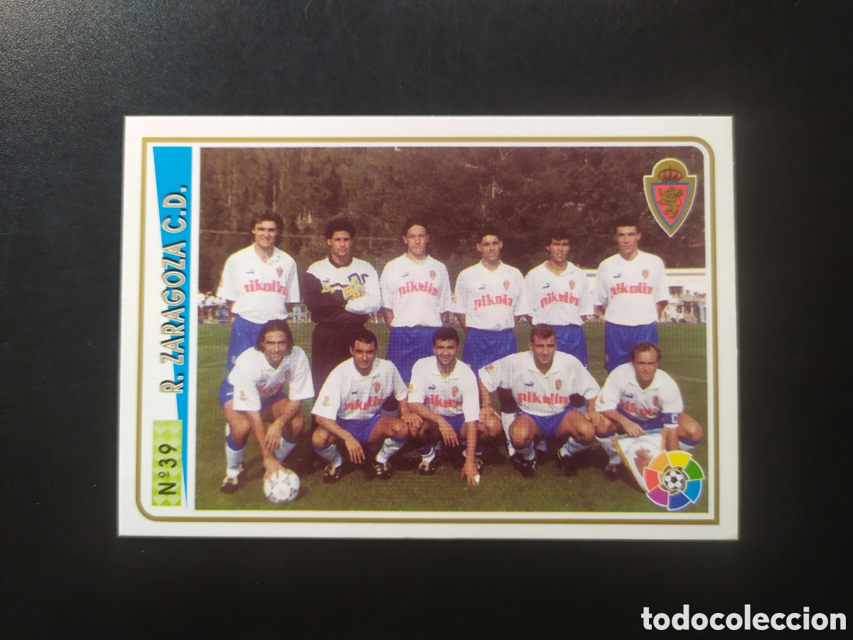 Cromos de F&uacute;tbol: Mundicromo fichas Liga 1994 1995 94 95 plantilla n&deg; 39 Real Zaragoza