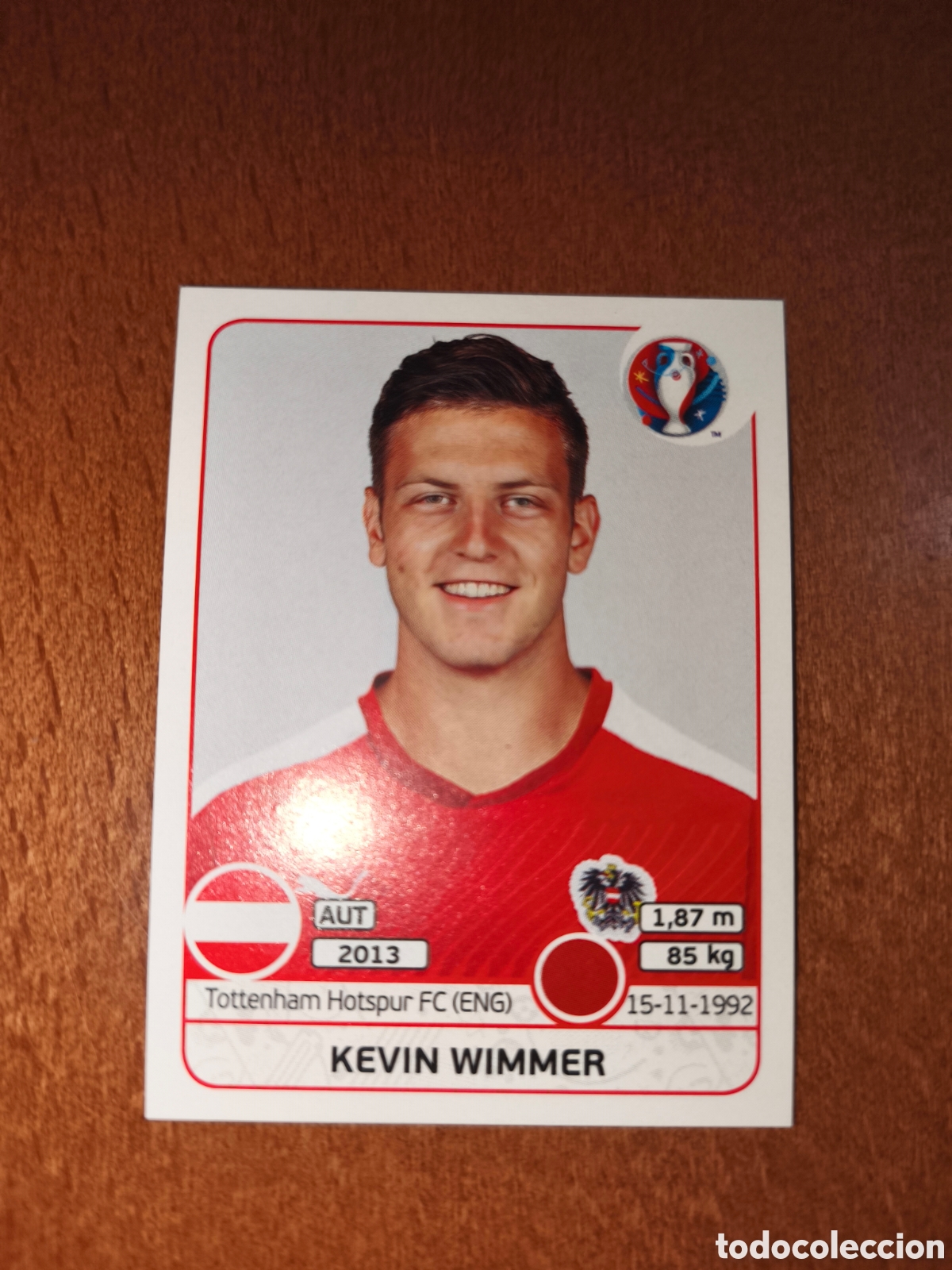 Football Stickers: Kevin Wimmer n&deg;635 UEFA Euro 2016 Austria