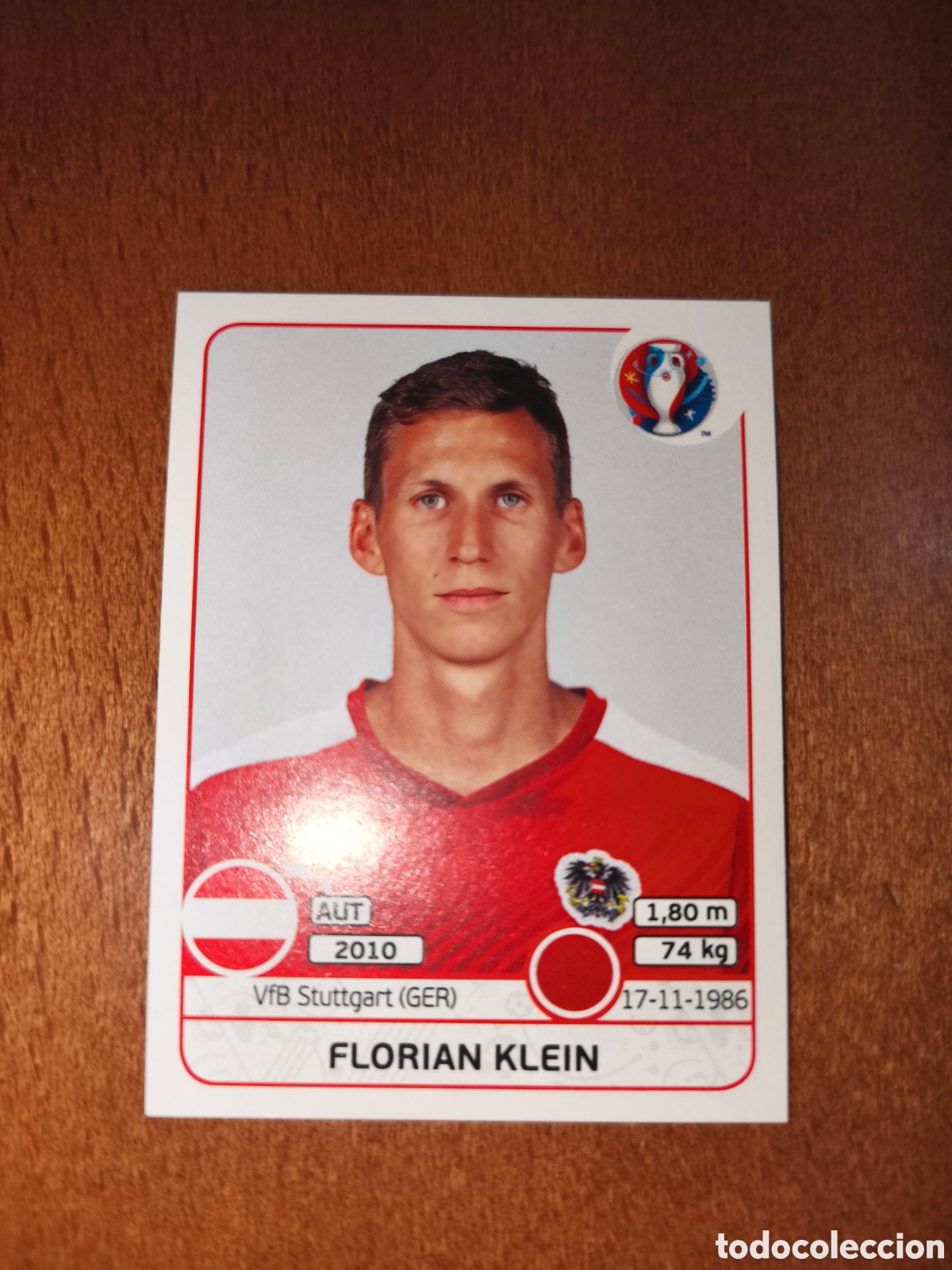 Cromos de F&uacute;tbol: Florian Klein n&deg;636 UEFA Euro 2016 Austria