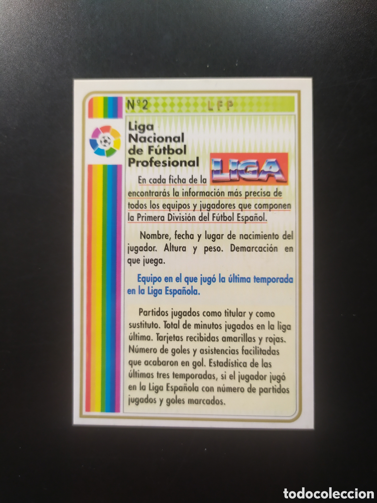 Football Stickers: Mundicromo fichas Liga 1994 1995 94 95 gu&iacute;a colecci&oacute;n n&deg; 2