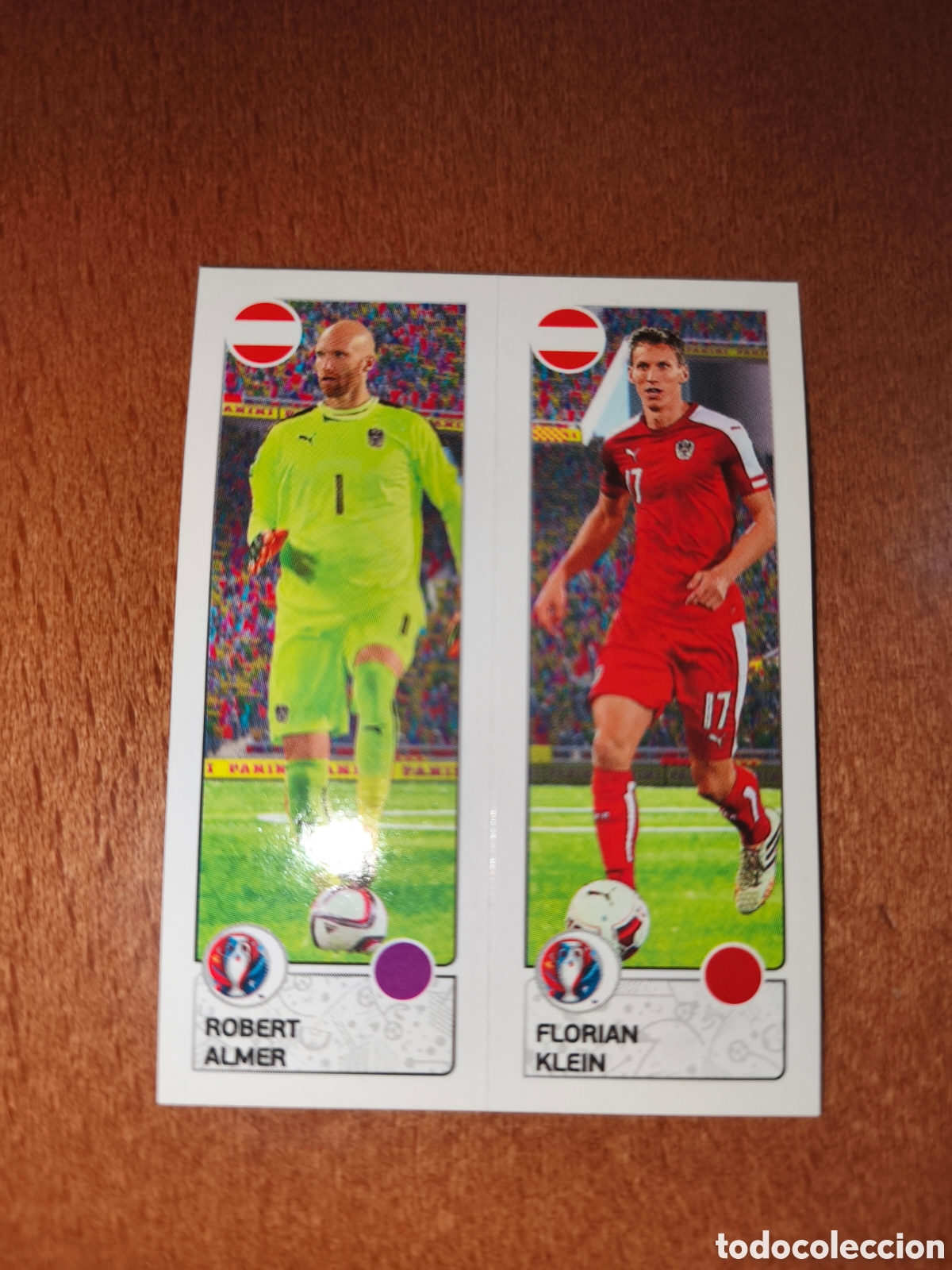 Cromos de F&uacute;tbol: Robert Almer/Florian Klein n&deg;650 UEFA Euro 2016 Austria