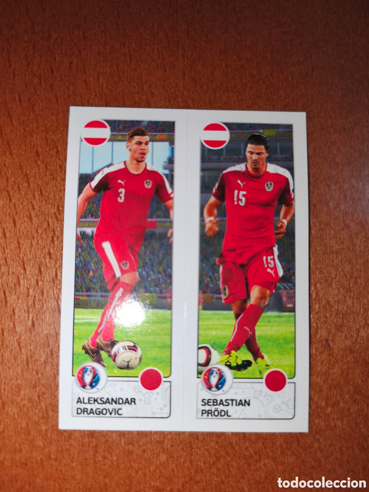 Cromos de F&uacute;tbol: Aleksandar Dragovic/Sebastian Prodl n&deg;651 UEFA Euro 2016 Austria
