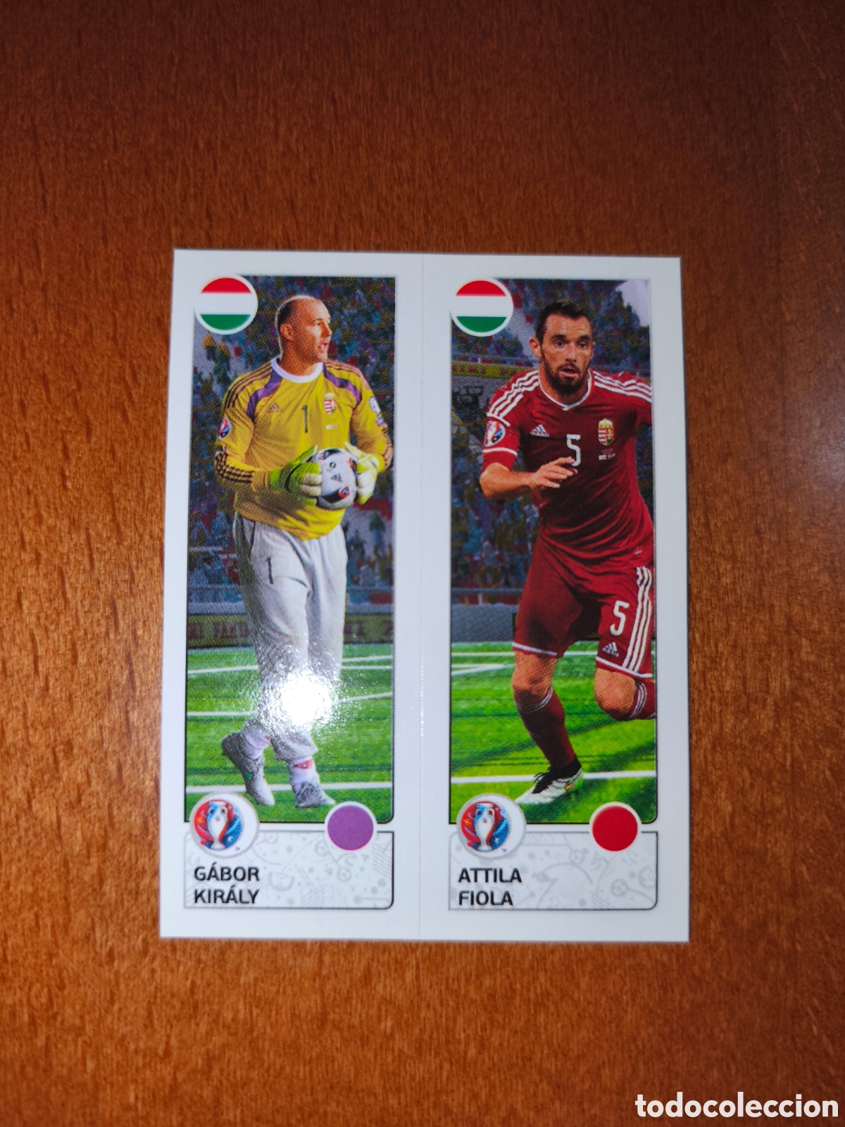 Cromos de F&uacute;tbol: Gabor Kiraly/Attila Fiola n&deg;656 UEFA Euro 2016 Hungr&iacute;a