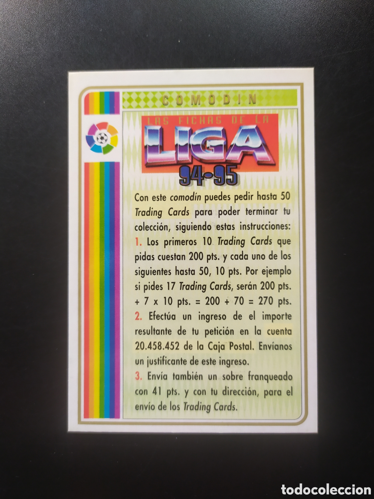 Cromos de F&uacute;tbol: Mundicromo fichas Liga 1994 1995 94 95 comodin negrita cursiva
