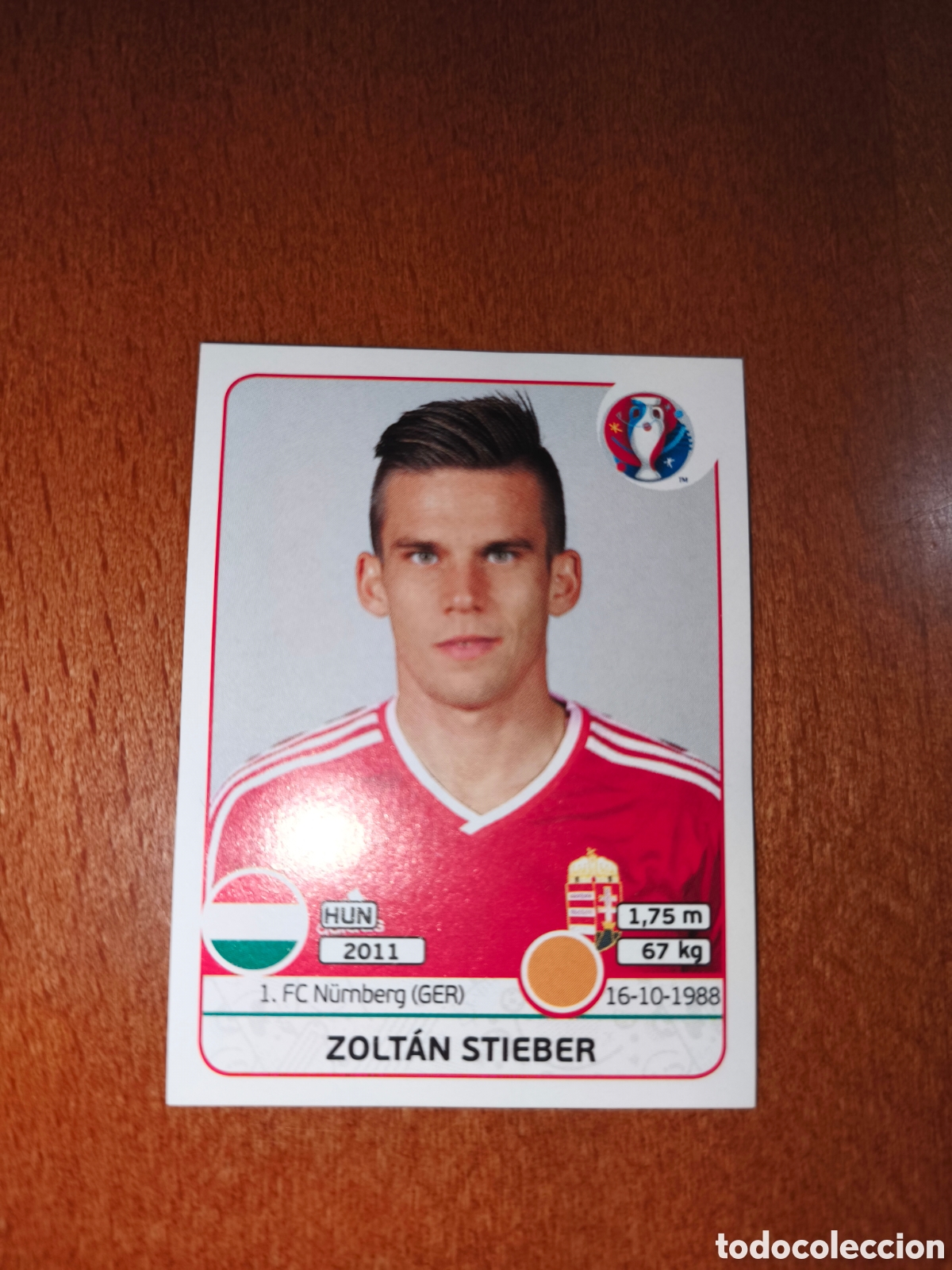 Cromos de F&uacute;tbol: Zoltan Stieber n&deg;672 UEFA Euro 2016 Hungr&iacute;a