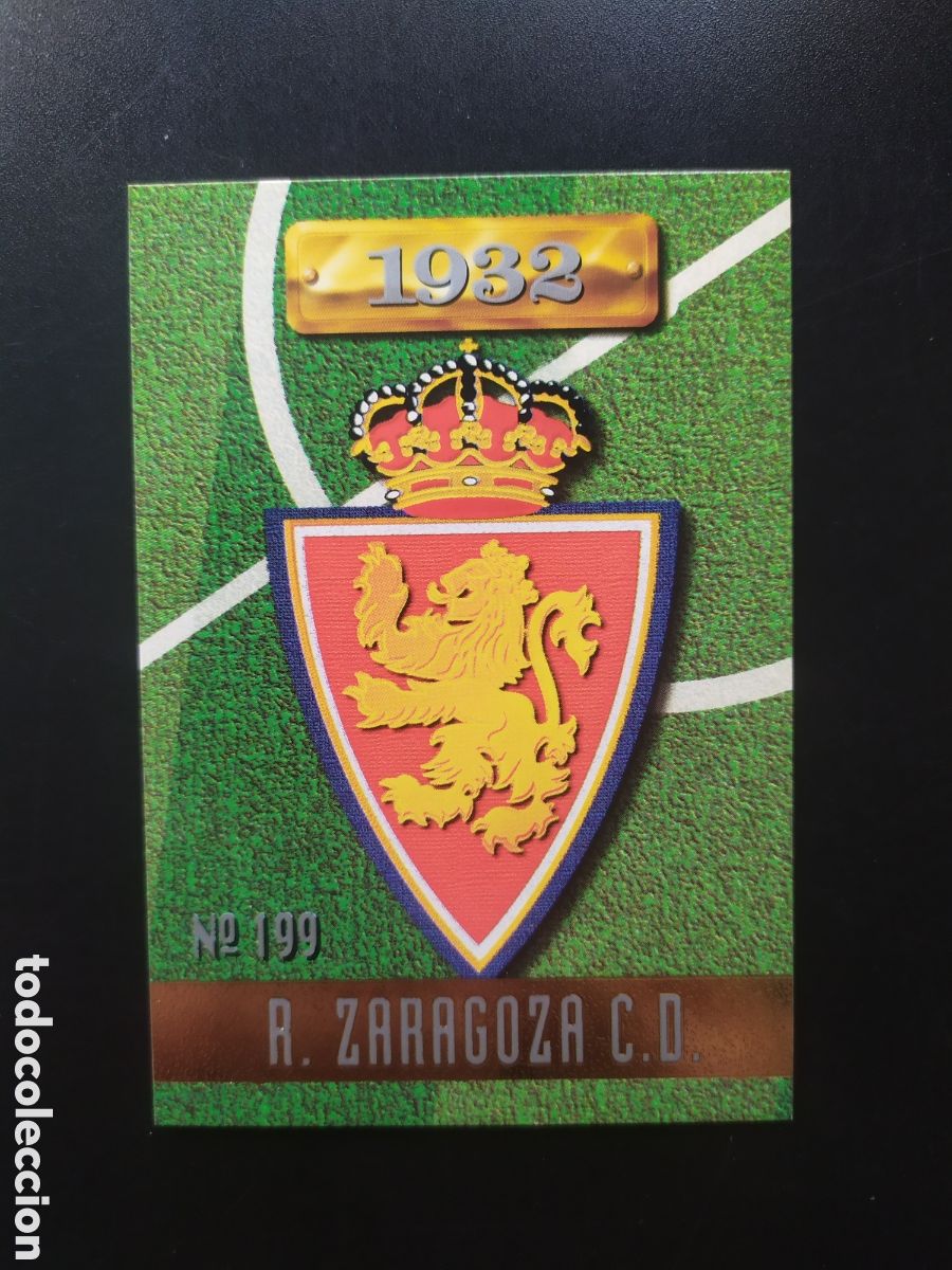 Cromos de F&uacute;tbol: Mundicromo fichas Liga 1996 1997 96 97 escudo n&deg; 199 Real Zaragoza