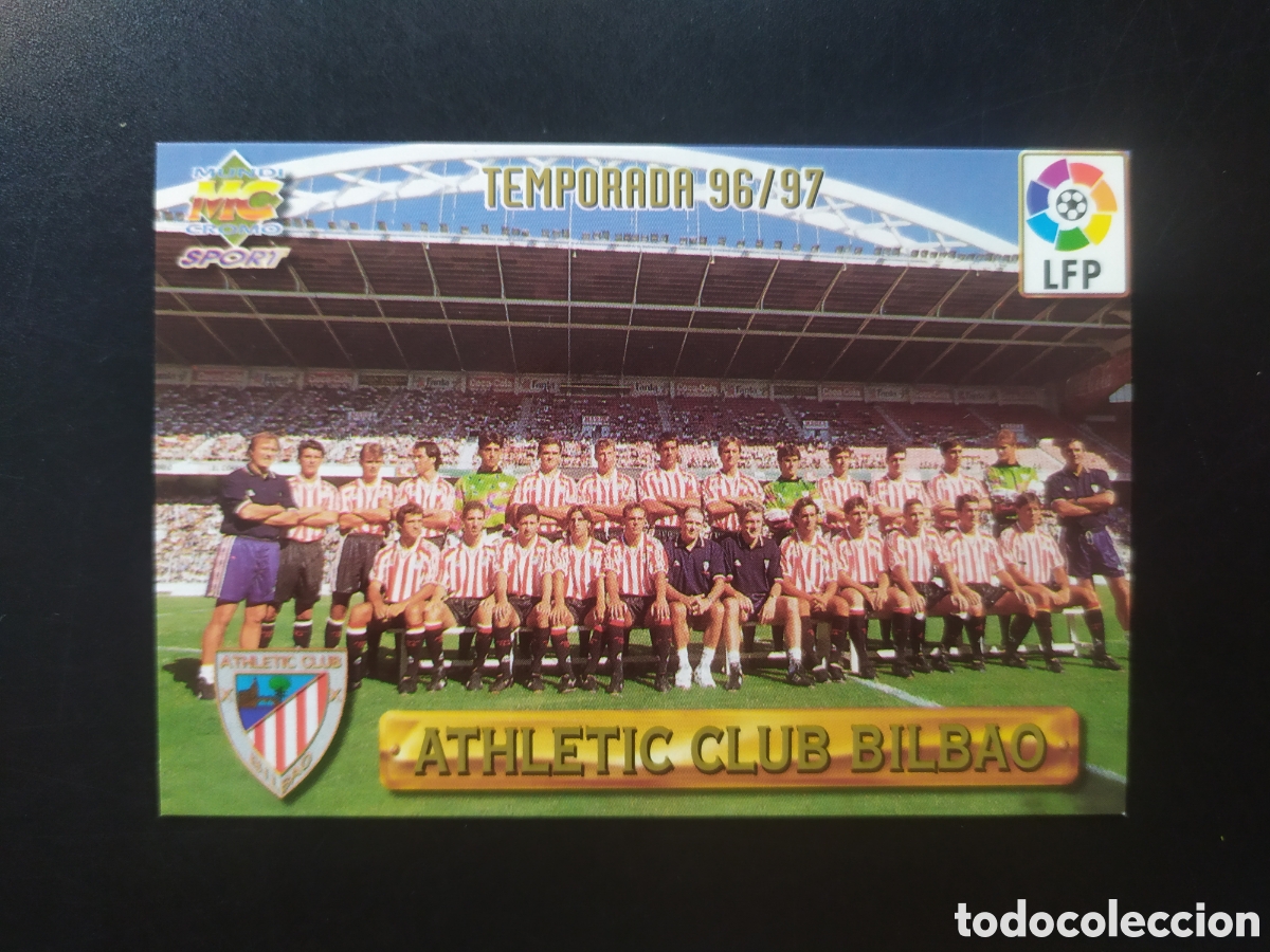 Cromos de F&uacute;tbol: Mundicromo fichas Liga 1996 1997 96 97 plantilla &iacute;ndice lerras doradas n&deg; 217 Athletic Bilbao