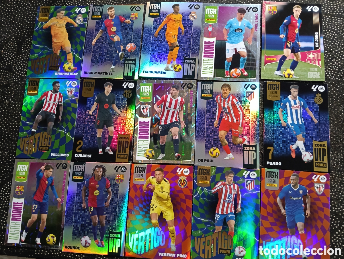 Cromos de F&uacute;tbol: Lote de 15 cromos diferentes liga 2025-26 nuevos