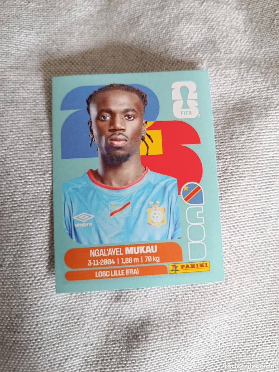 Cromos de F&uacute;tbol: Panini Mundial 2026 Estados Unidos-Mexico. 9- Mukau. Congo. Nunca pegado.