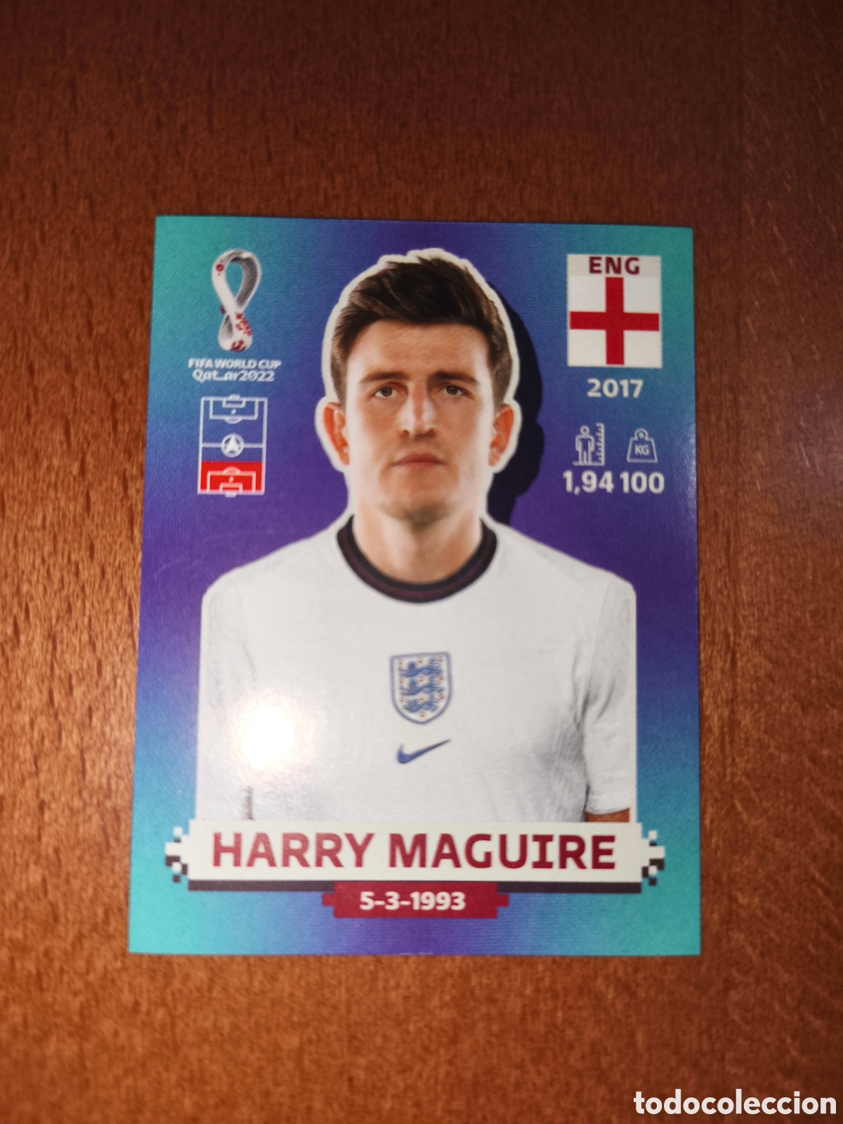 Cromos de F&uacute;tbol: Harry Maguire ENG 7 Fifa World Cup Qatar 2022 Inglaterra