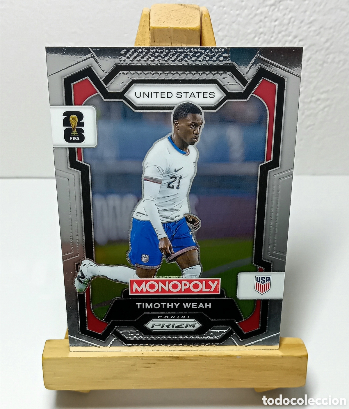 Cromos de F&uacute;tbol: TIMOTHY WEAH 2026 USA MONOPOLY PRIZM PANINI N&deg;71.