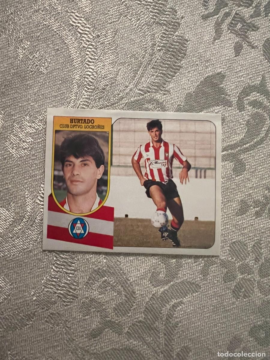 Cromos de F&uacute;tbol: HURTADO LOGRO&Ntilde;ES BAJA ADHESIVO ESTE 1991/92 91 92