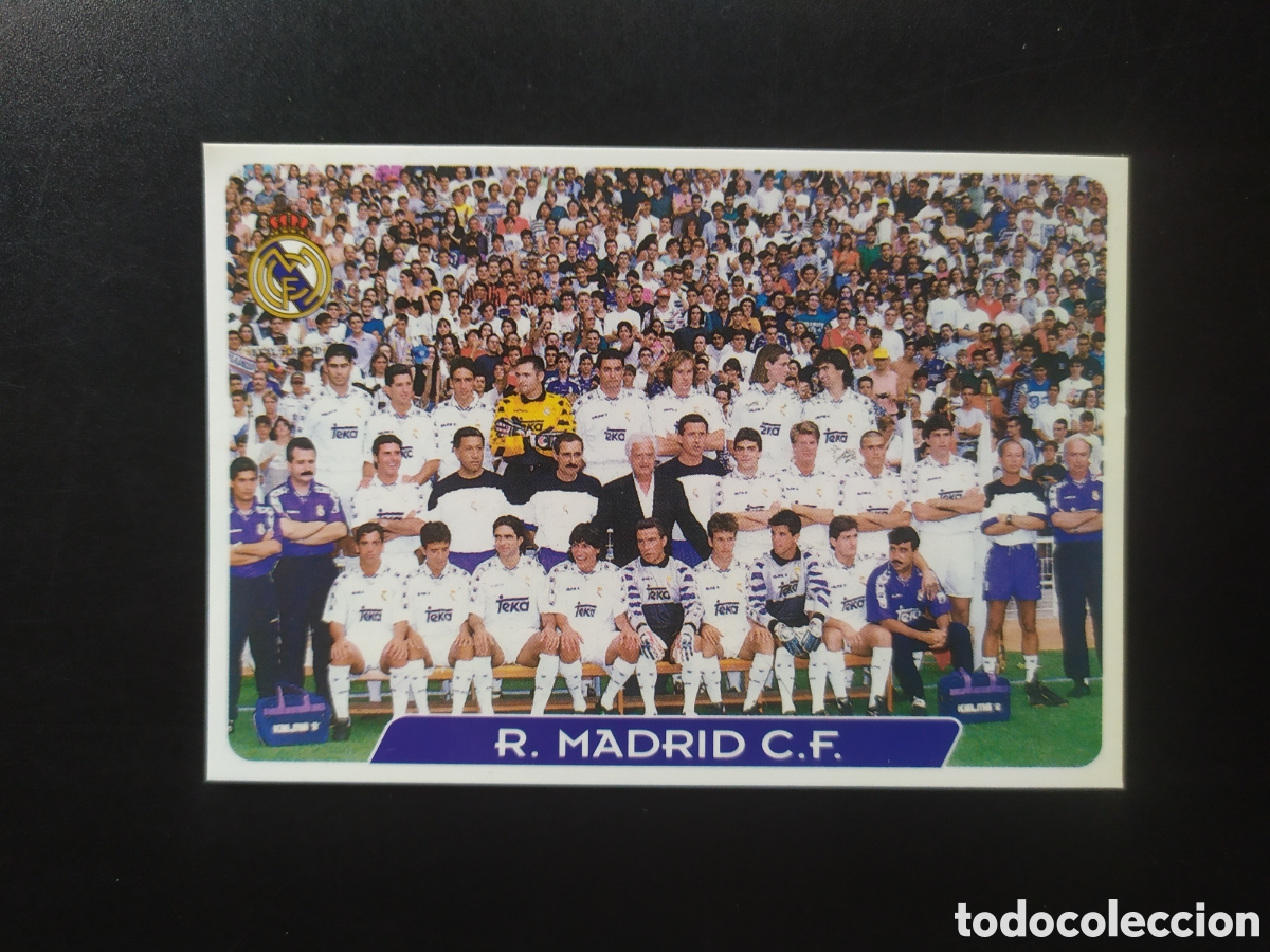 Cromos de F&uacute;tbol: Mundicromo fichas Liga 1995 1996 95 96 plantilla n&deg; 1 Real Madrid