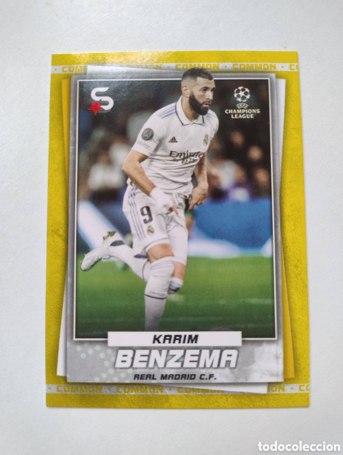 Football Stickers: 46 - Benzema - Real Madrid - Topps Superstars 2022 - 2023 Common Image Variation