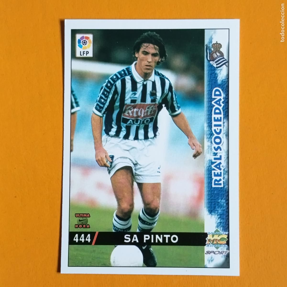 Cromos de F&uacute;tbol: 444 SA PINTO. &Uacute;LTIMA HORA. REAL SOCIEDAD. LAS FICHAS DE LA LIGA 98-99. MUNDICROMO
